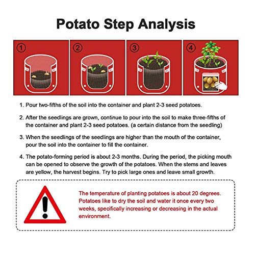 Potato Grow Bags with Gloves,Potato Planters with Flap and Handles...