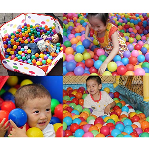 BELUPAID Plastic Ball,Pack of 100 Crush Proof Pit Balls - 6 Bright...