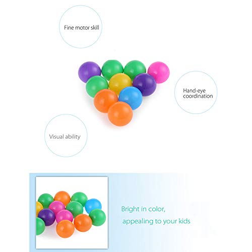 BELUPAID Plastic Ball,Pack of 100 Crush Proof Pit Balls - 6 Bright...