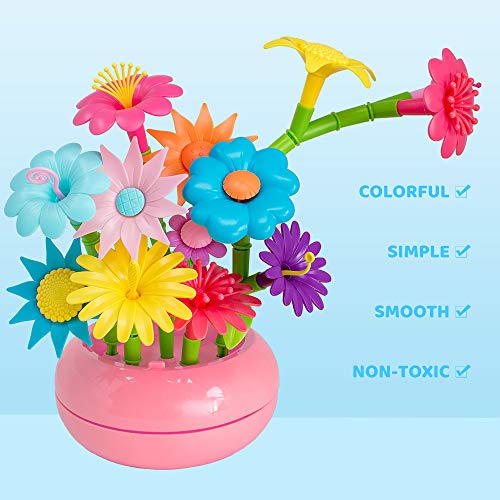 BEMITON Flower Building Toy Set for Girls, Best Birthday Gift for ...