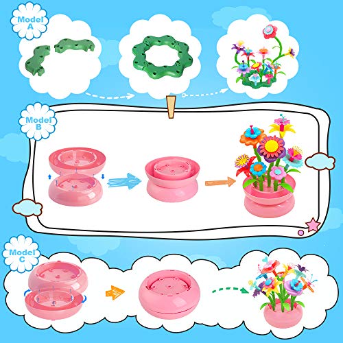 BEMITON Flower Building Toy Set for Girls, Best Birthday Gift for ...