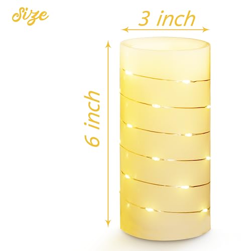BeMoment Battery Operated Led Candles - Flameless Candles with Str...