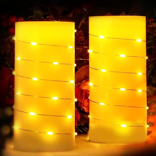 BeMoment Battery Operated Led Candles - Flameless Candles with Str...
