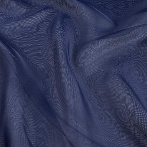 Ben Textiles 0448636 120in Sheer Voile Navy Fabric by the Yard