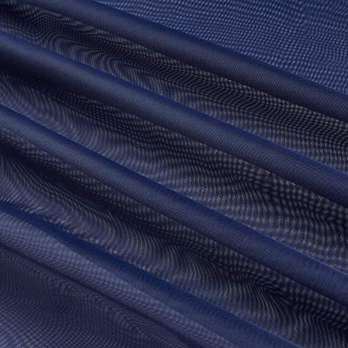 Ben Textiles 0448636 120in Sheer Voile Navy Fabric by the Yard