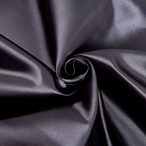 Ben Textiles 0450549 Bridal Satin Charcoal Fabric by the Yard
