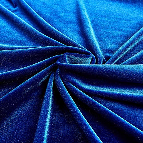 Ben Textiles 0540032 Stretch Velvet Royal Fabric by The Yard