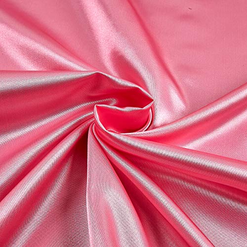 Ben Textiles Bridal Satin Candy Pink Fabric By The Yard