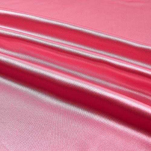 Ben Textiles Bridal Satin Candy Pink Fabric By The Yard