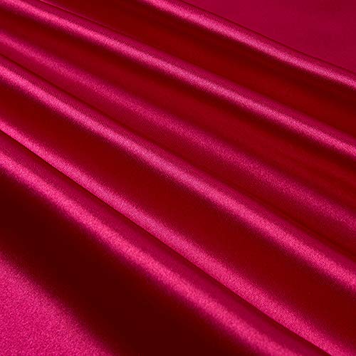 Ben Textiles Bridal Satin, Hot Pink