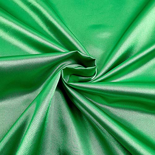 Ben Textiles Bridal Satin Kelly Green Fabric By The Yard