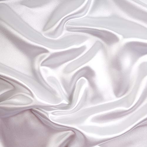 Ben Textiles Bridal Satin White Fabric By The Yard