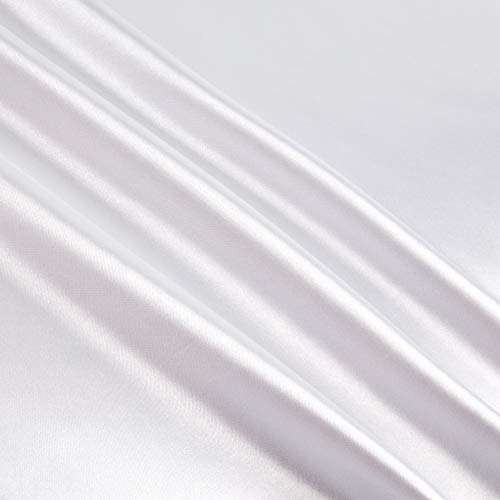 Ben Textiles Bridal Satin White Fabric By The Yard