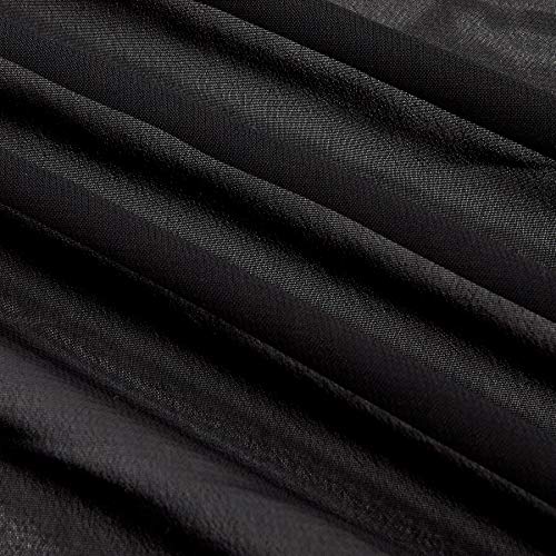Ben Textiles Chiffon Solid Black Fabric By The Yard