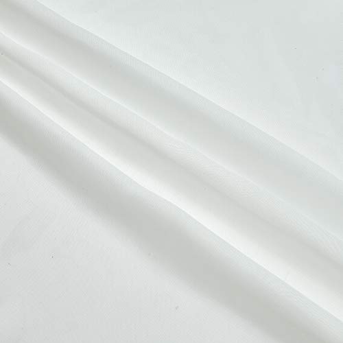 Ben Textiles Chiffon Solid Ivory Fabric By The Yard