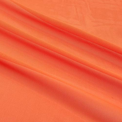 Ben Textiles Chiffon Solid Orange Fabric by the Yard