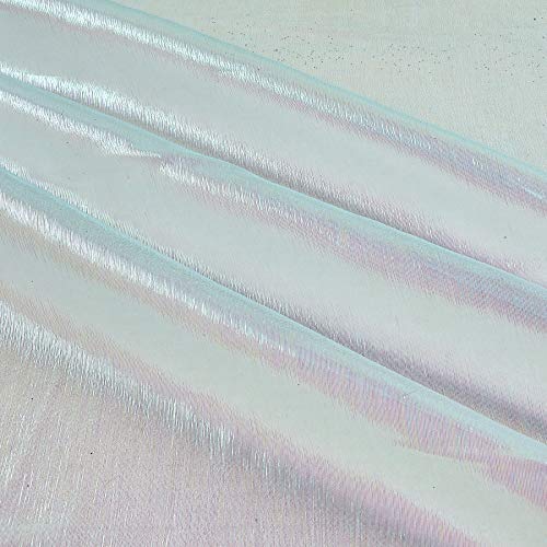 Ben Textiles Inc. Irridescent Crush Shimmer Organza Turquoise Fabr...