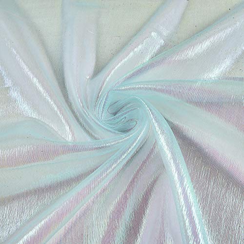 Ben Textiles Inc. Irridescent Crush Shimmer Organza Turquoise Fabr...