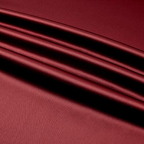 Ben Textiles Inc. Stretch LAmour Satin Wine, Fabric by the Yard