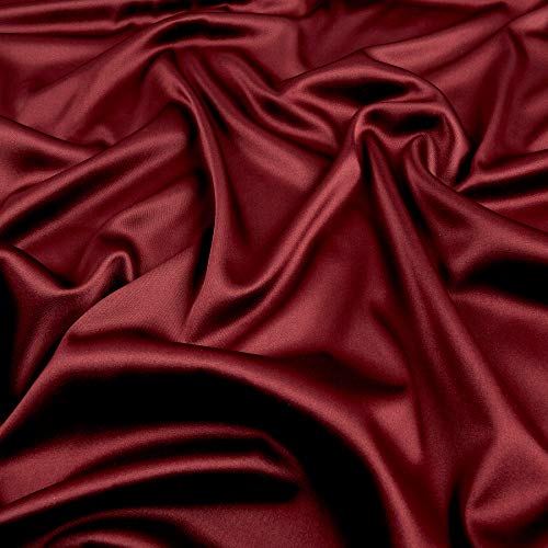 Ben Textiles Inc. Stretch LAmour Satin Wine, Fabric by the Yard