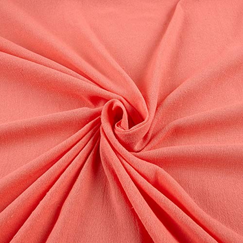 Ben Textiles Island Breeze Gauze Coral Fabric By The Yard