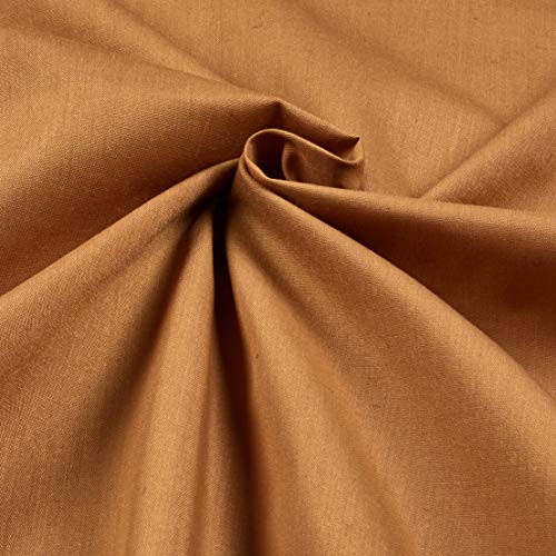Ben Textiles Khaki 60in Poly Cotton Broadcloth Fabric by The Yard