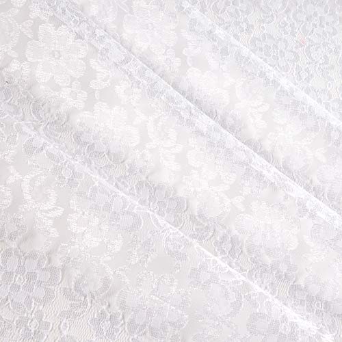 Ben Textiles Raschelle Lace White Fabric By The Yard