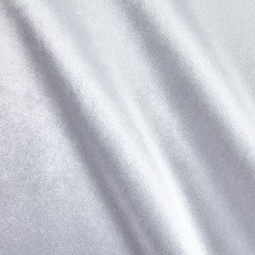 Ben Textiles Royal Velvet White Fabric by the Yard