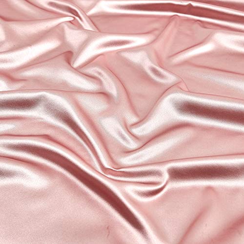 Ben Textiles Stretch Charmeuse Satin Fabric by The Yard, Mauve