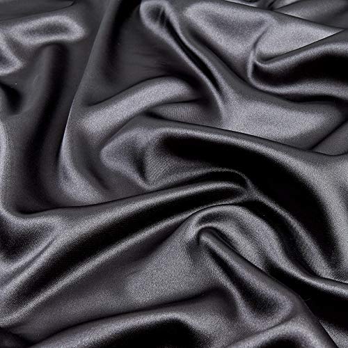 Ben Textiles Stretch Charmeuse Satin Gray Fabric By The Yard