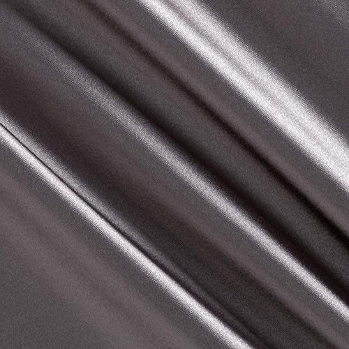 Ben Textiles Stretch Charmeuse Satin Gray Fabric By The Yard