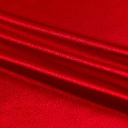 Ben Textiles Stretch Charmeuse Satin Red Fabric By The Yard