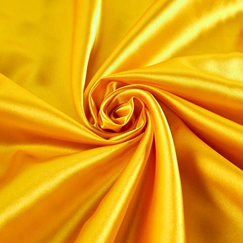 Ben Textiles Stretch Charmeuse Satin Yellow Fabric By The Yard