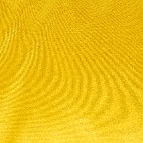 Ben Textiles Stretch Charmeuse Satin Yellow Fabric By The Yard