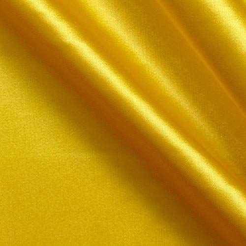 Ben Textiles Stretch Charmeuse Satin Yellow Fabric By The Yard