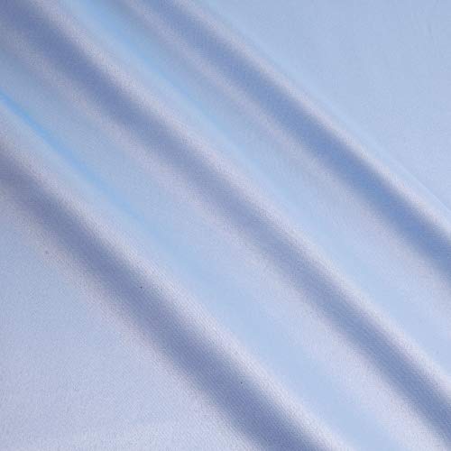 Ben Textiles Stretch LAmour Satin Fabric, Sky Blue, Fabric By The...