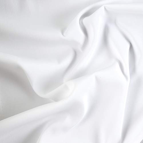Ben Textiles Stretch LAmour Satin White Fabric by the Yard