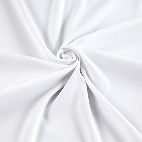 Ben Textiles Stretch LAmour Satin White Fabric by the Yard