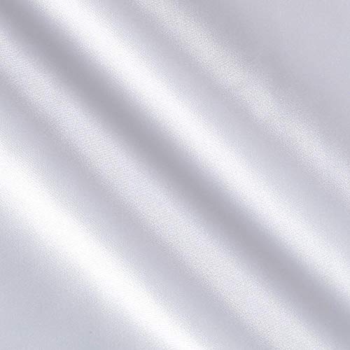 Ben Textiles Stretch LAmour Satin White Fabric by the Yard