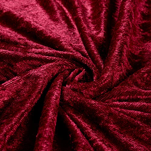 Ben Textiles Stretch Panne Velvet Velour Burdy Fabric By The Yard