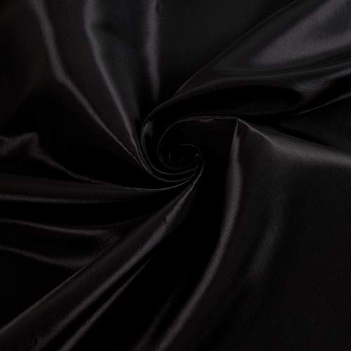 Ben Textiles Two Tone Taffeta Fabric, Black, Fabric by the yard