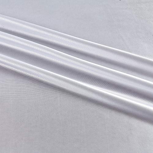 Ben Textiles Two Tone Taffeta Fabric, White, Fabric by the yard