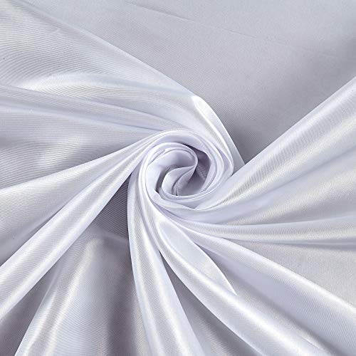 Ben Textiles Two Tone Taffeta Fabric, White, Fabric by the yard