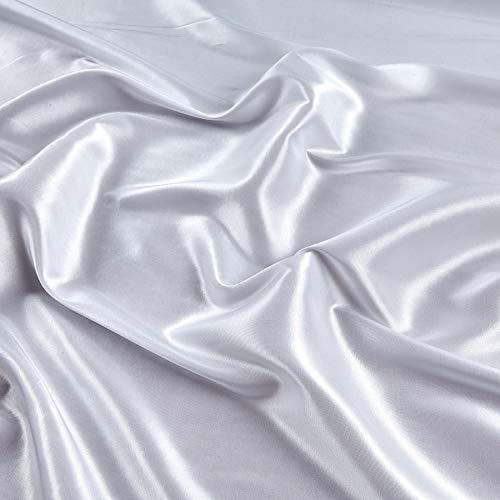 Ben Textiles Two Tone Taffeta Fabric, White, Fabric by the yard