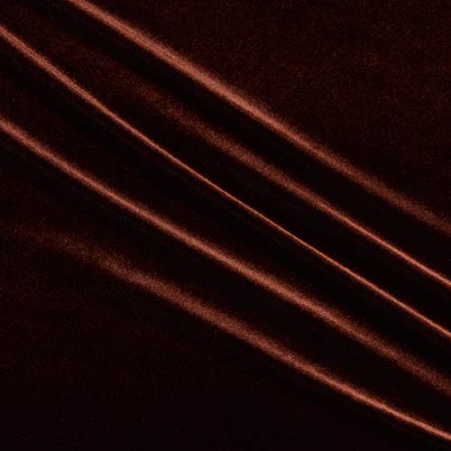 Stretch Velvet Brown Fabric by the Yard