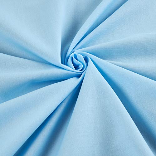 Ben Textiles 60 Poly Cotton Broadcloth Fabric, Baby Blue, Fabric...