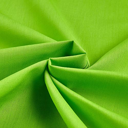 Ben Textiles 60 Poly Cotton Broadcloth Fabric by The Yard, Lime