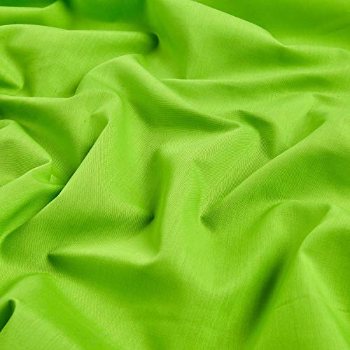 Ben Textiles 60 Poly Cotton Broadcloth Fabric by The Yard, Lime