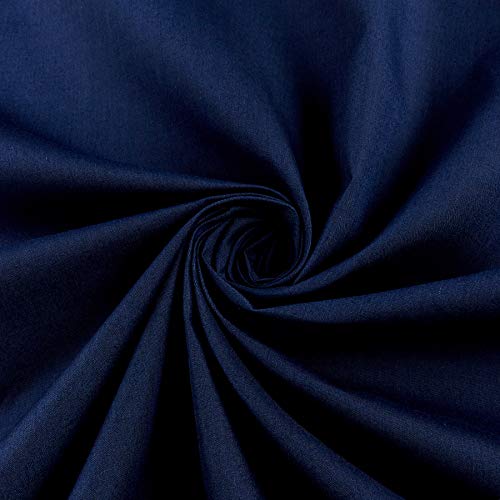 Ben Textiles 60in Poly Cotton Broadcloth Navy Fabric By The Yard