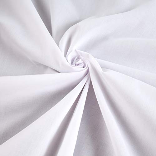 Ben Textiles 60in Poly Cotton Broadcloth White Fabric By The Yard